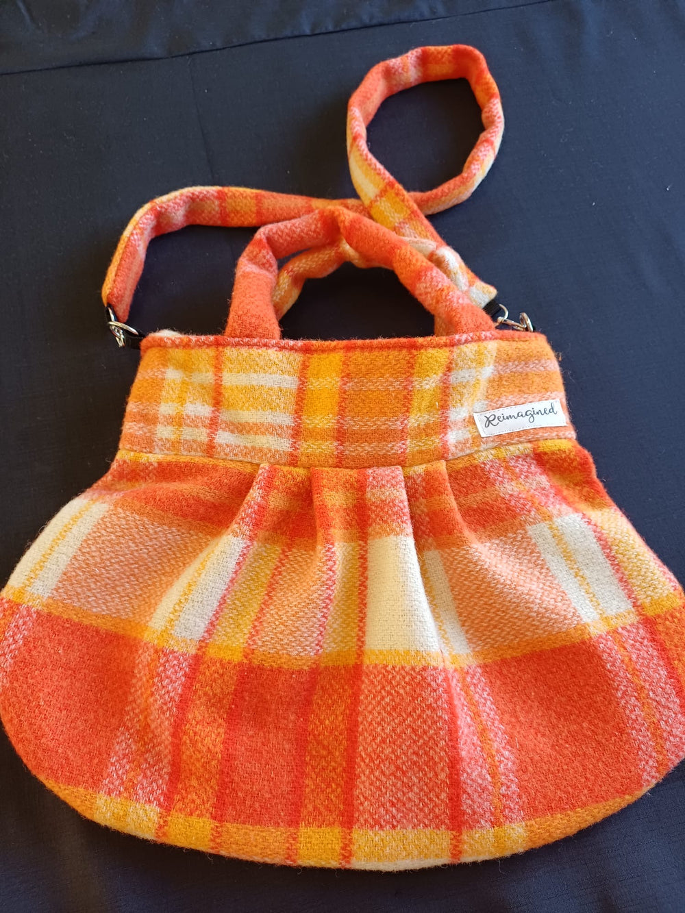 Orange Dual purpose shoulder bag or handbag
