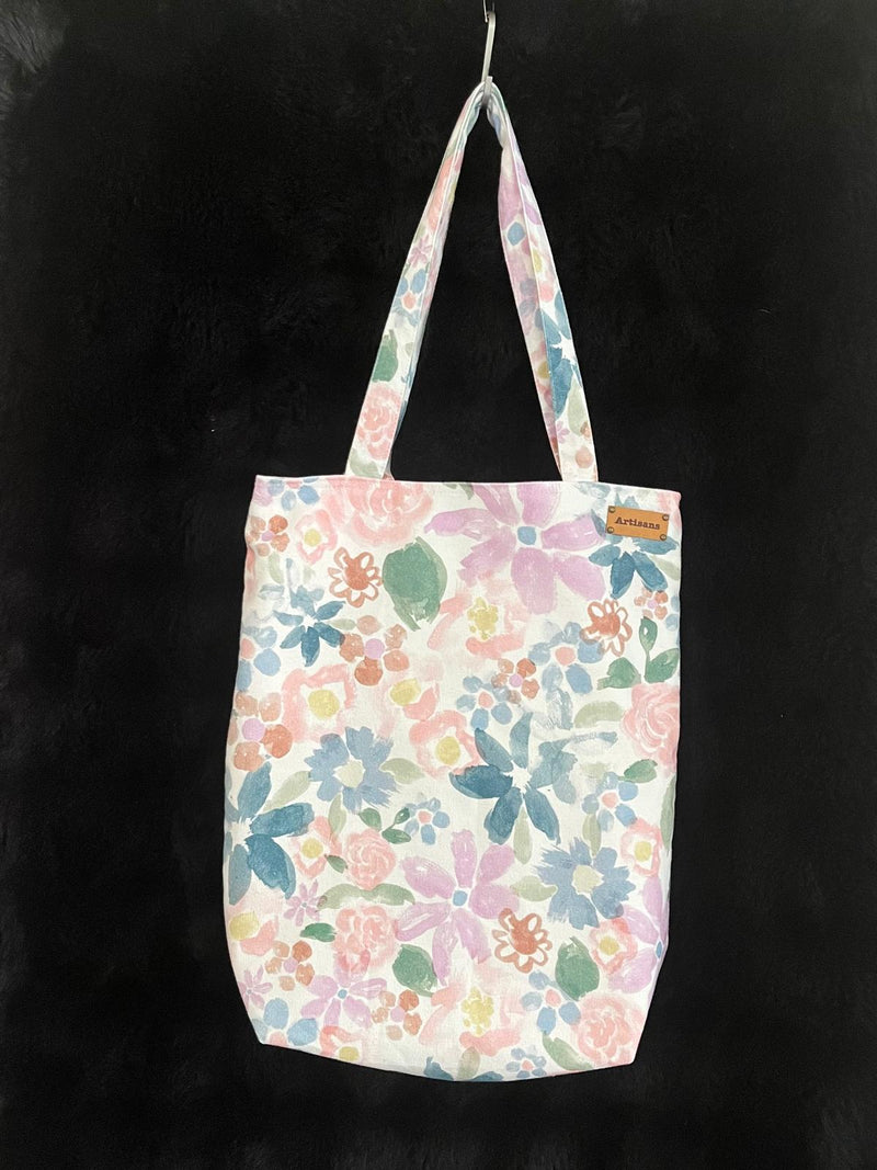 Spring floral tote bag