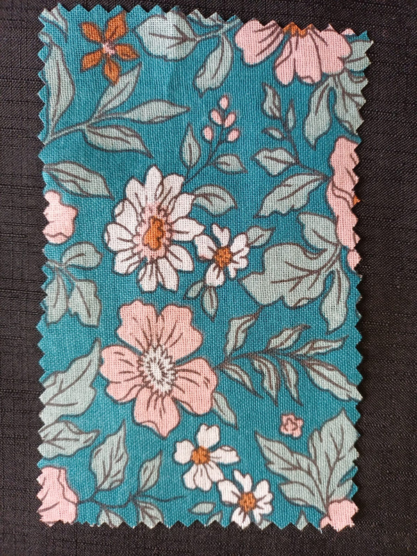 Small handbag made with happy pink and blue colours