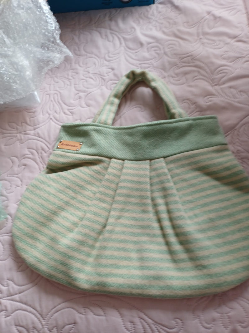 Minty perfection pleated handbag