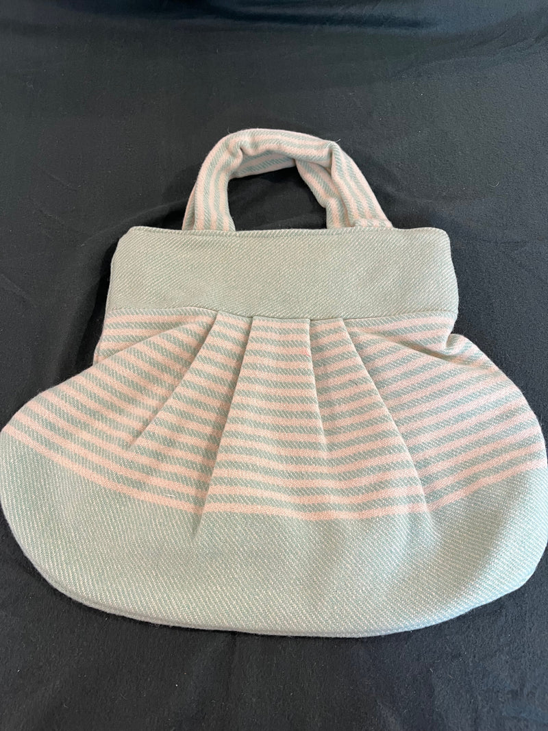 Minty perfection Pleated Handbag with solid base