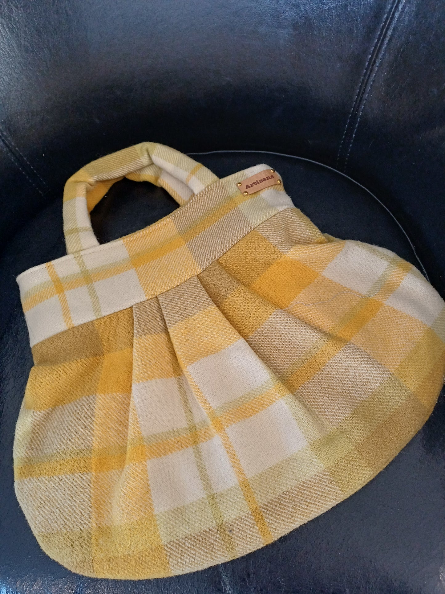 Mustard Pleated Bag
