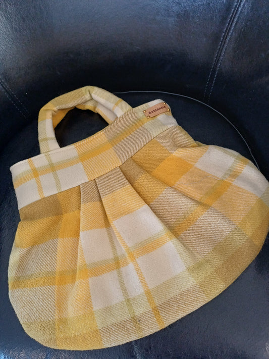Mustard Pleated Bag