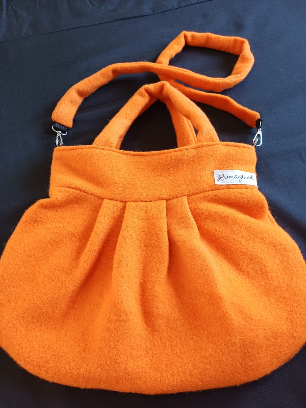 Solid Orange Dual purpose Shoulder bag or Handbag