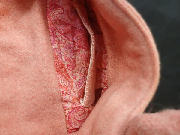 Pink pleated Wool handbag
